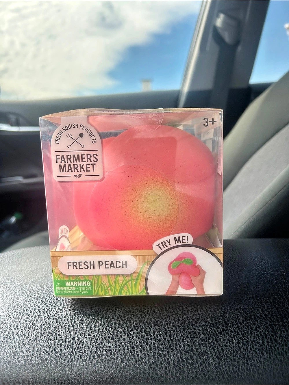Farmers Market Fresh Peach Squeeze Toy NWT